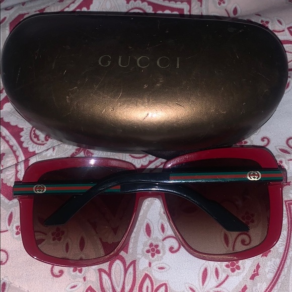 Red Gucci Sunglasses - Picture 2 of 2